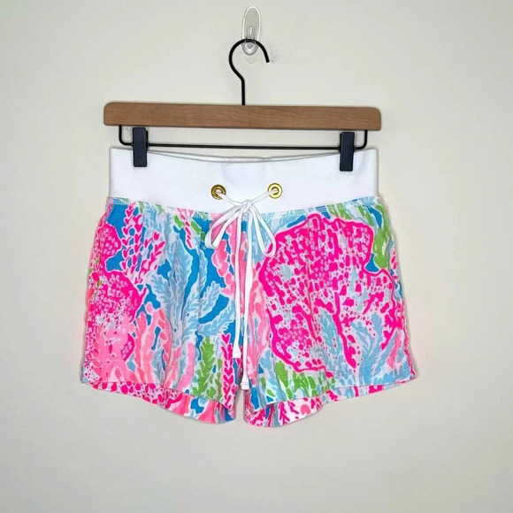 Lilly Pulitzer Linen Beach Short Let's Cha Cha original Colorway - Picture 1 of 7
